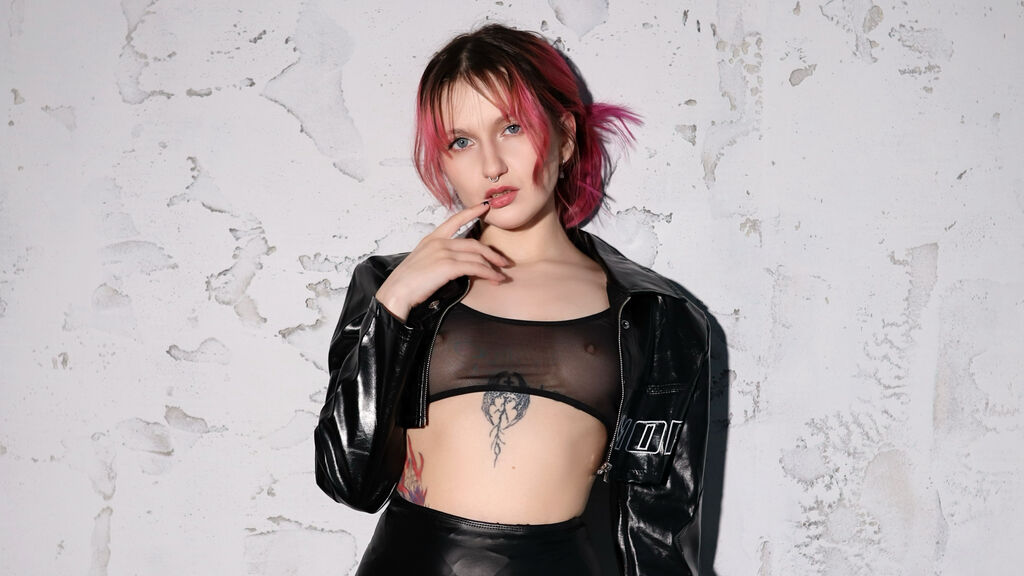 Fetish cam model in a live specialty show room